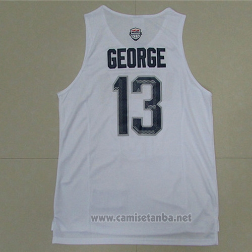 Camiseta USA 2016 Paul George #13 Blanco